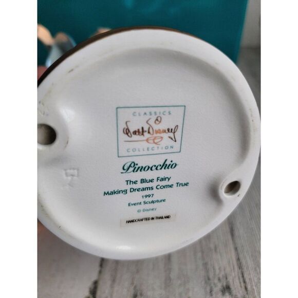 Walt Disney blue fairy making dreams come true Pinocchio 1997 sculpture collecti - Picture 10 of 10